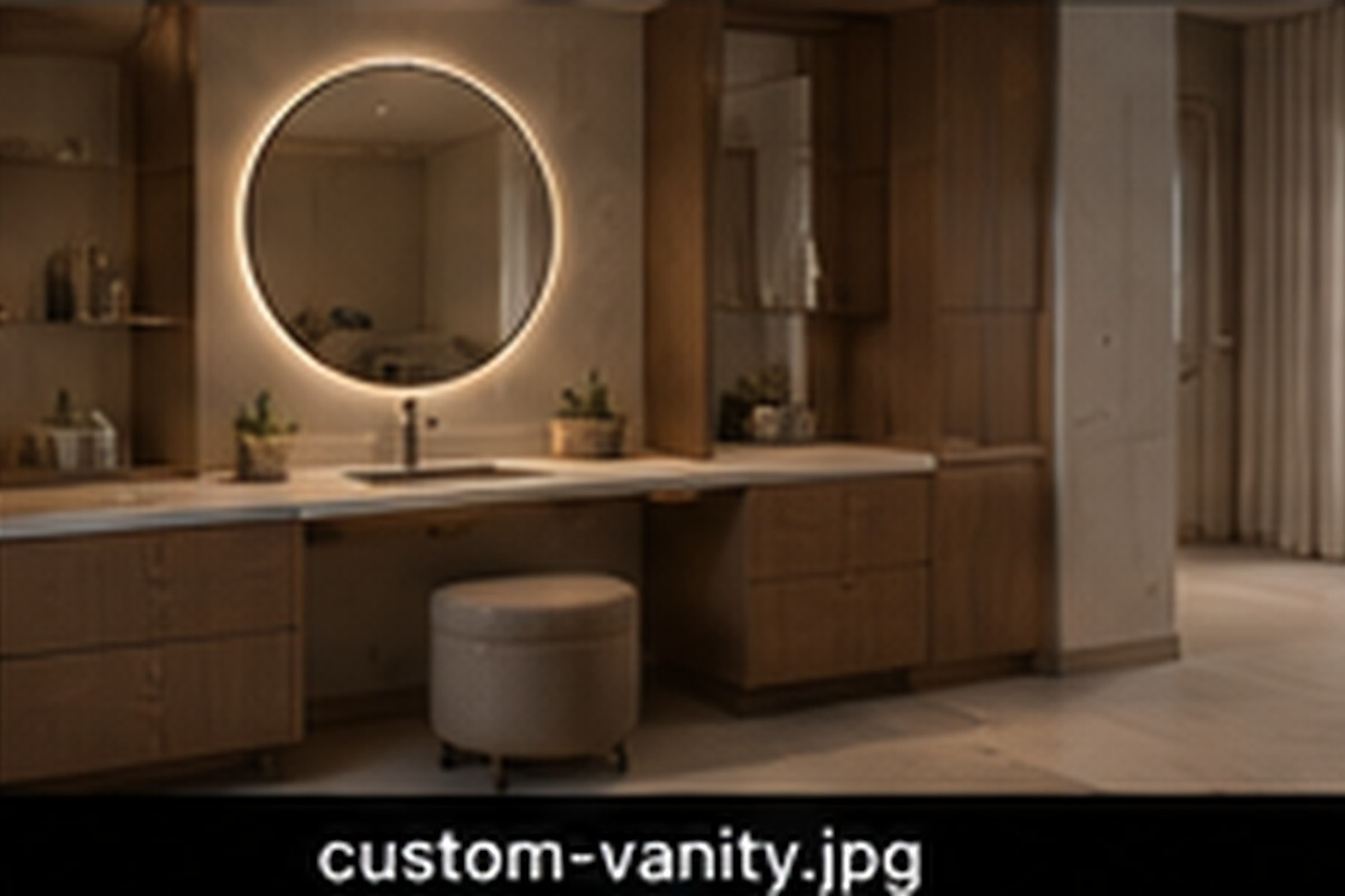 Custom vanity furniture