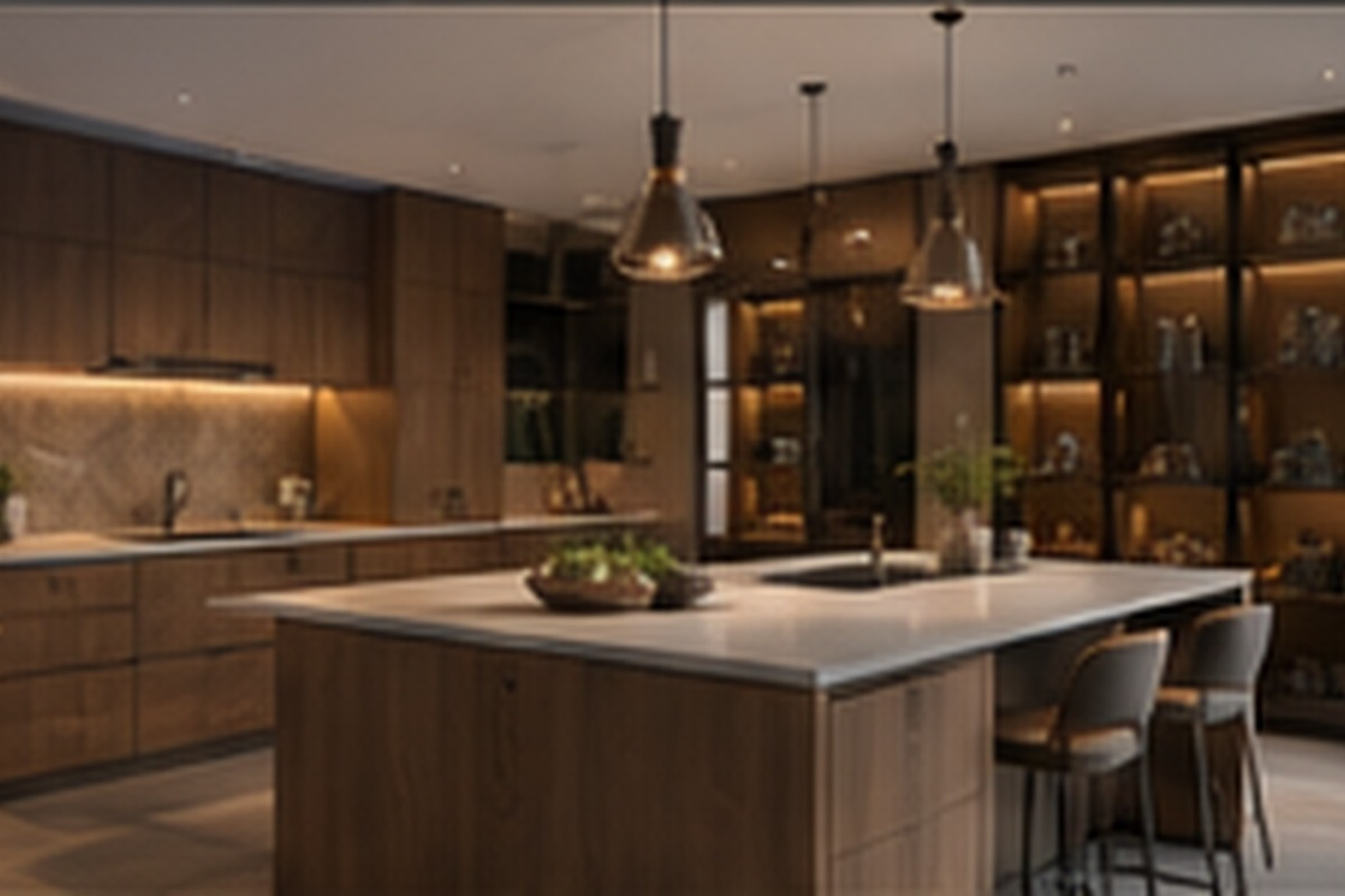 Warm wood premium kitchen